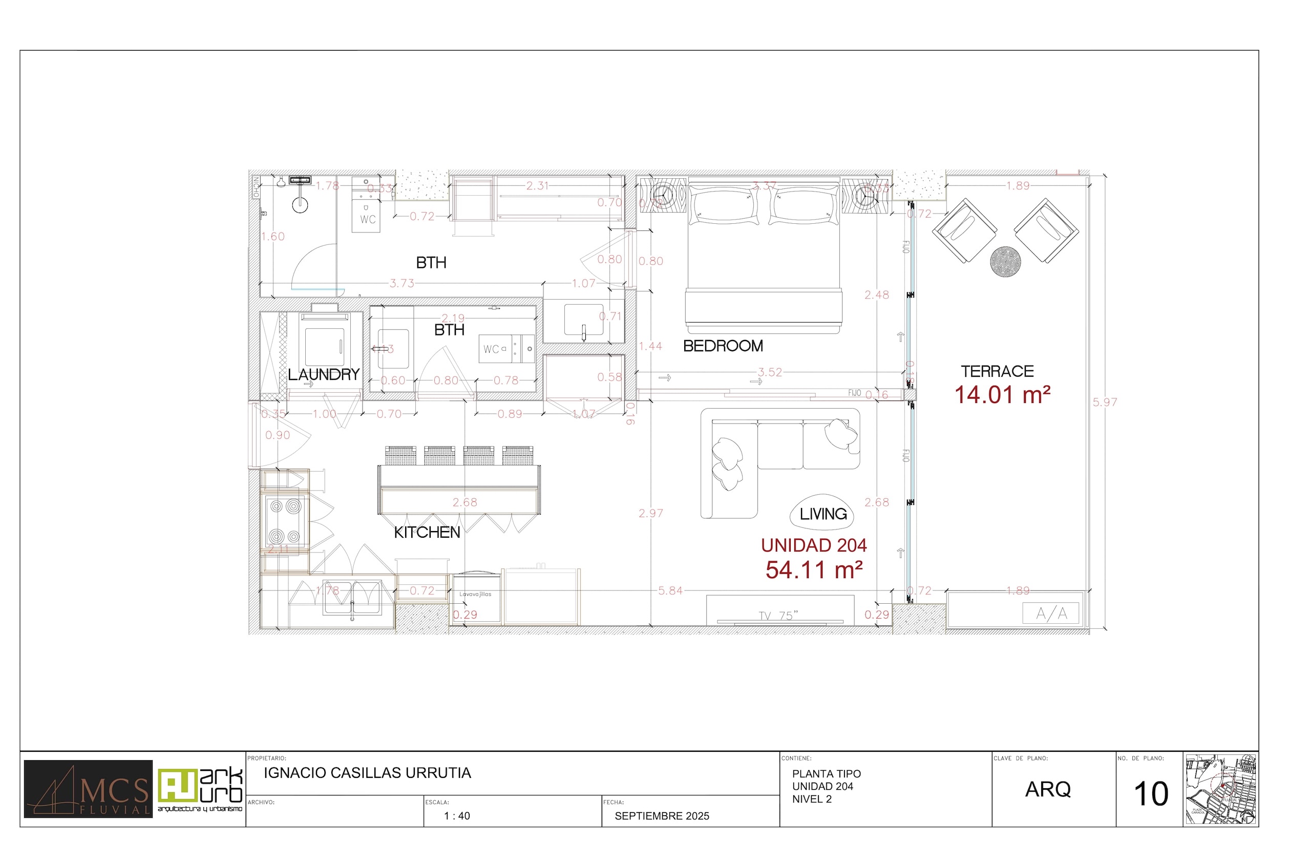 Planos Departamento 204 - MCS Fluvial