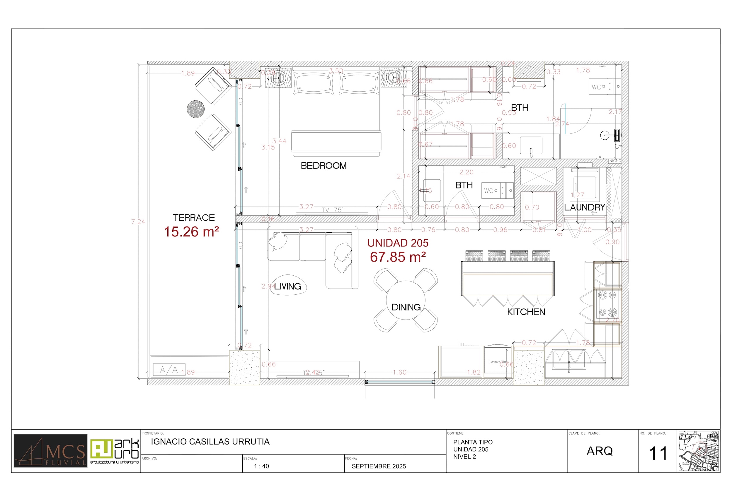 Blueprints Apartment 205 - MCS Fluvial