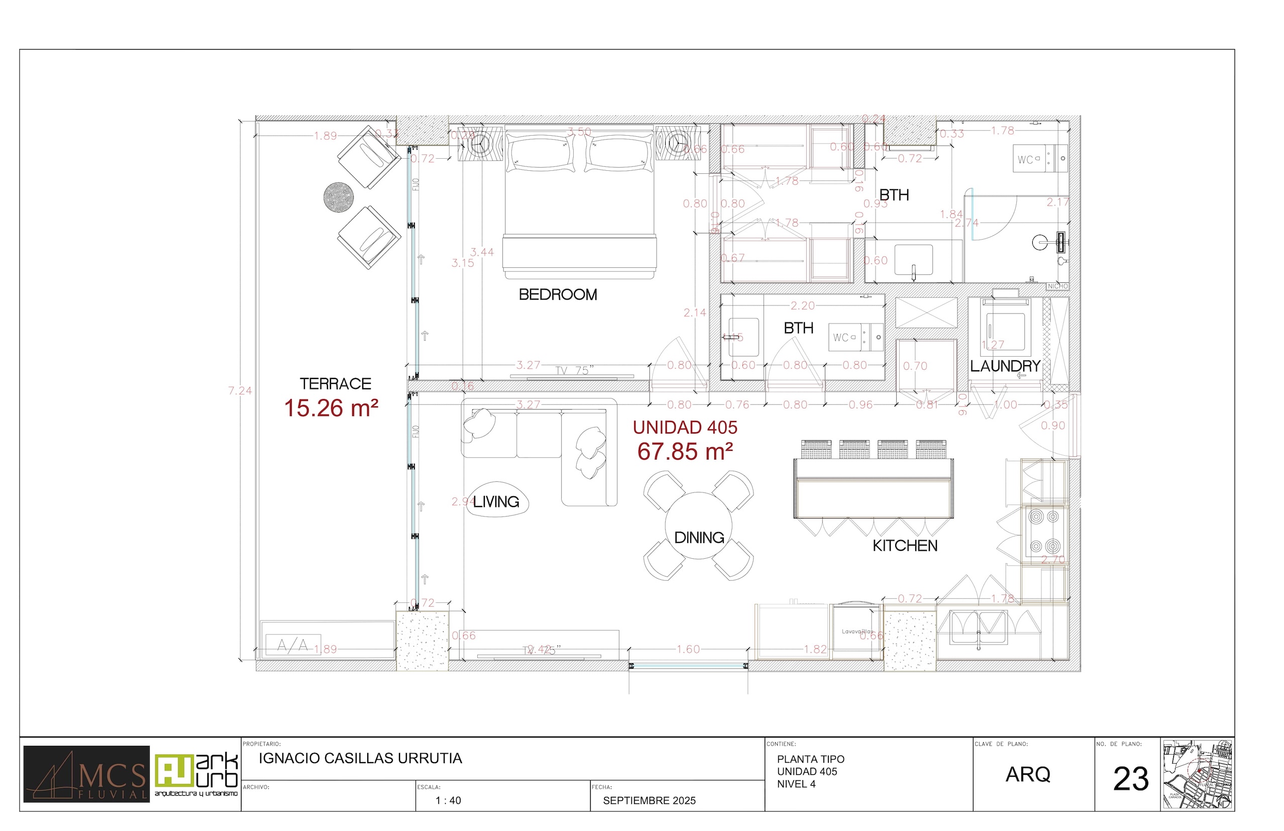 Blueprints Apartment 405 - MCS Fluvial