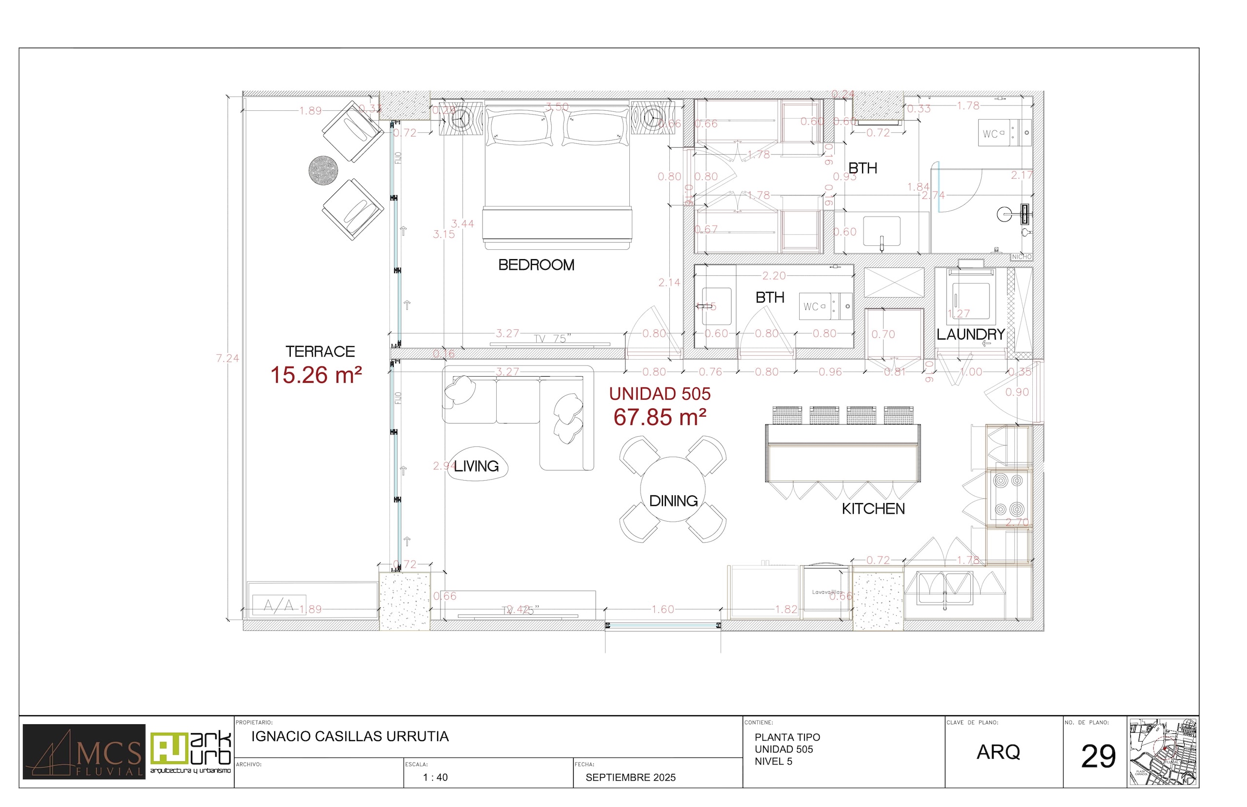 Blueprints Apartment 505 - MCS Fluvial
